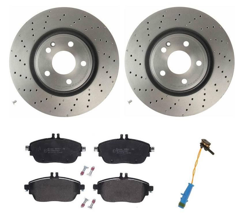 Mercedes Brakes Kit - Brembo Pads and Rotors Front (320mm) (Low-Met) 1695401617 - Brembo 1541577KIT